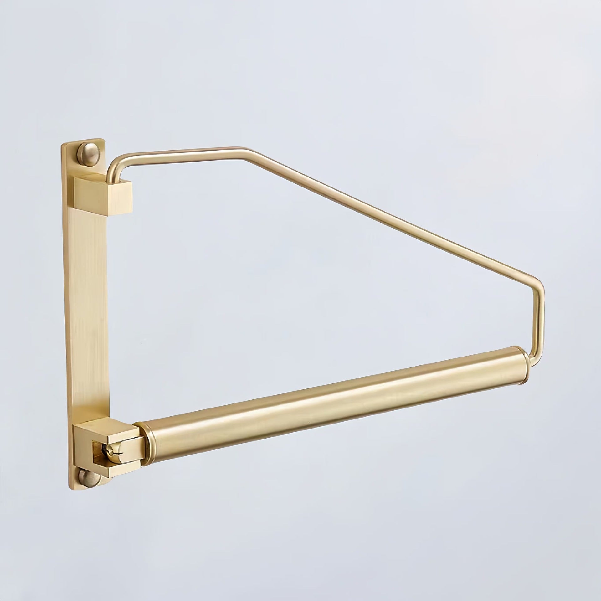 Foldable, Rotating Brushed Brass Invisible Clothes Drying Rack