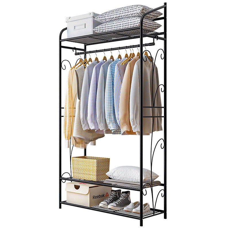 3-in-1 Floor-standing Foldable Clothes Drying Rack For The Bedroom
