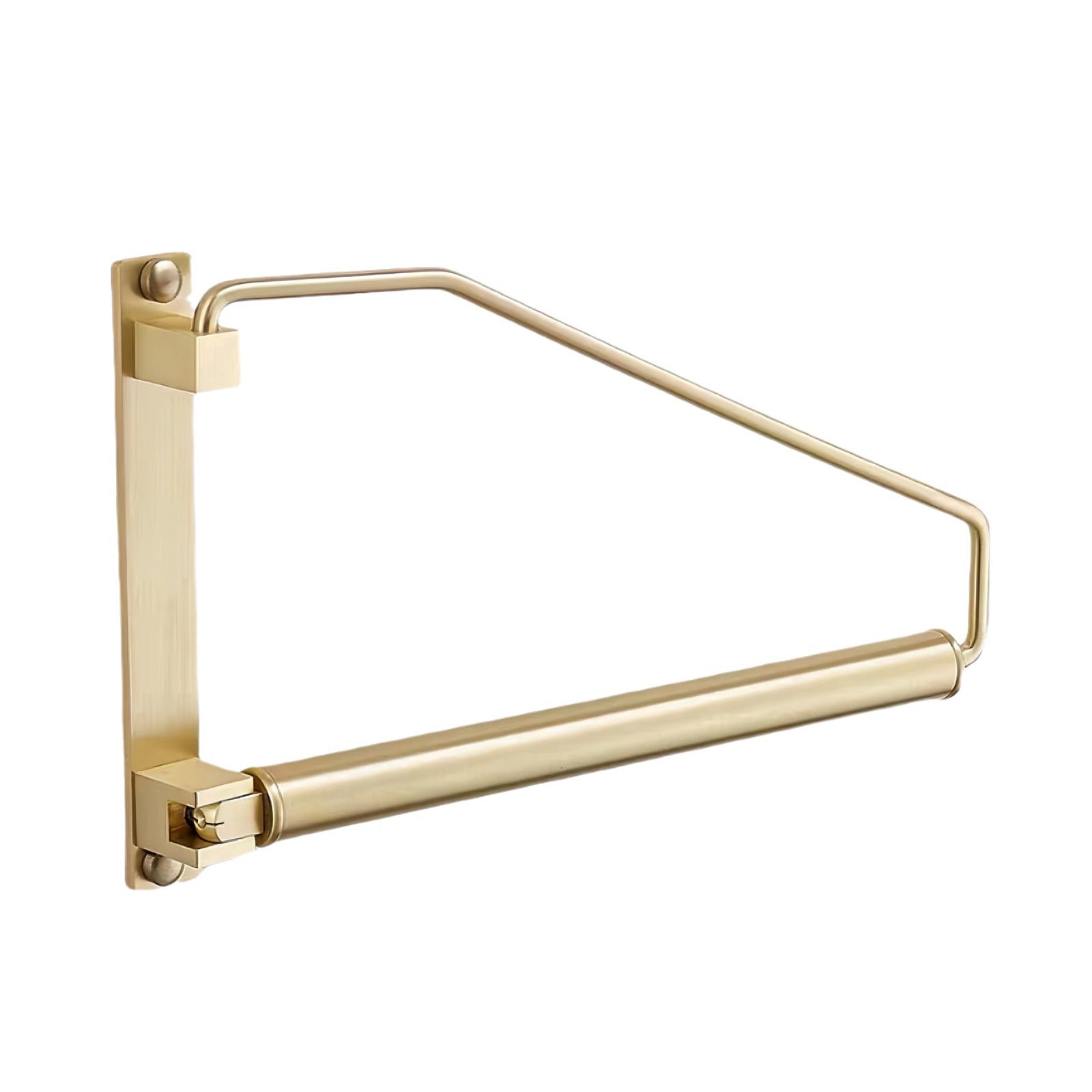 Foldable, Rotating Brushed Brass Invisible Clothes Drying Rack