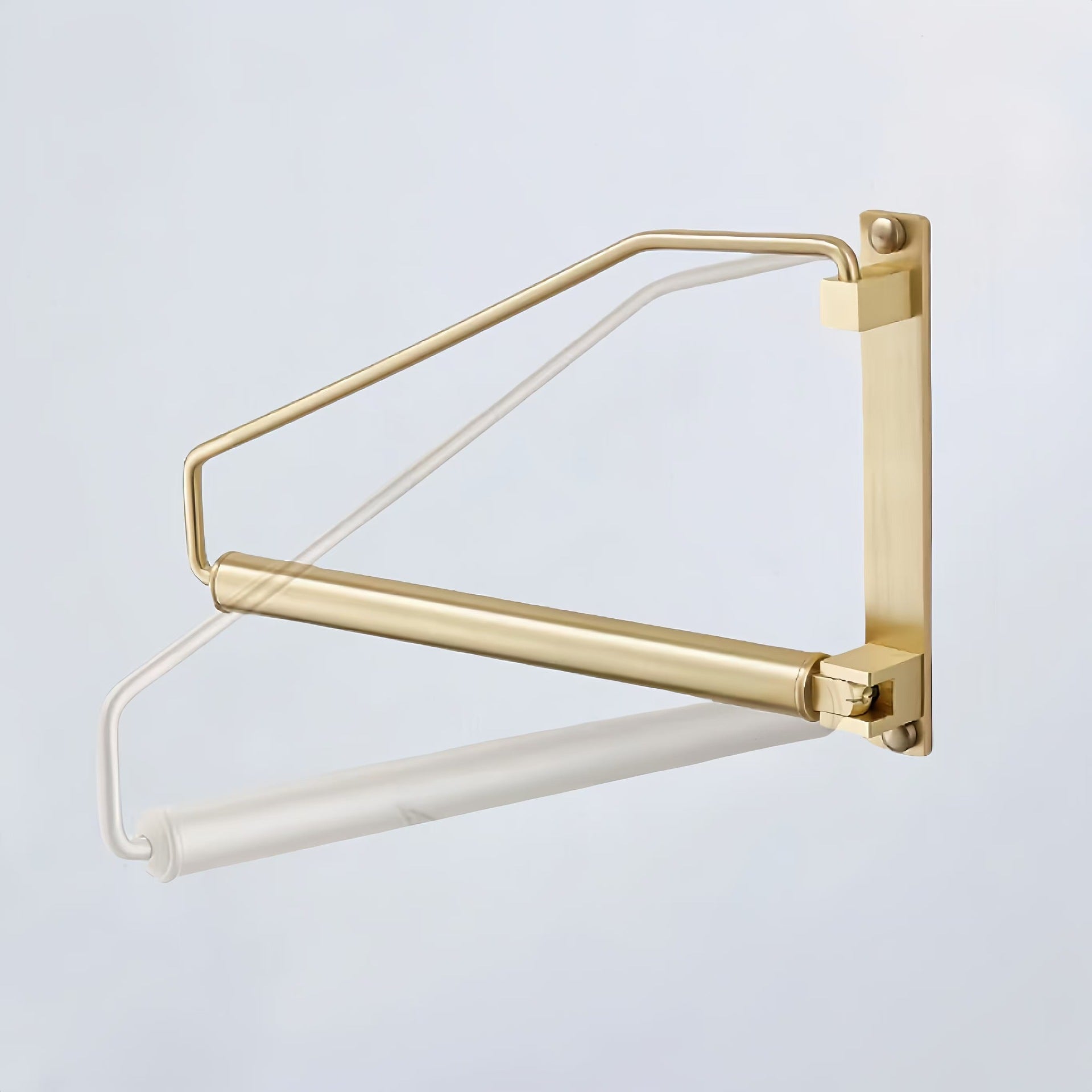 Foldable, Rotating Brushed Brass Invisible Clothes Drying Rack