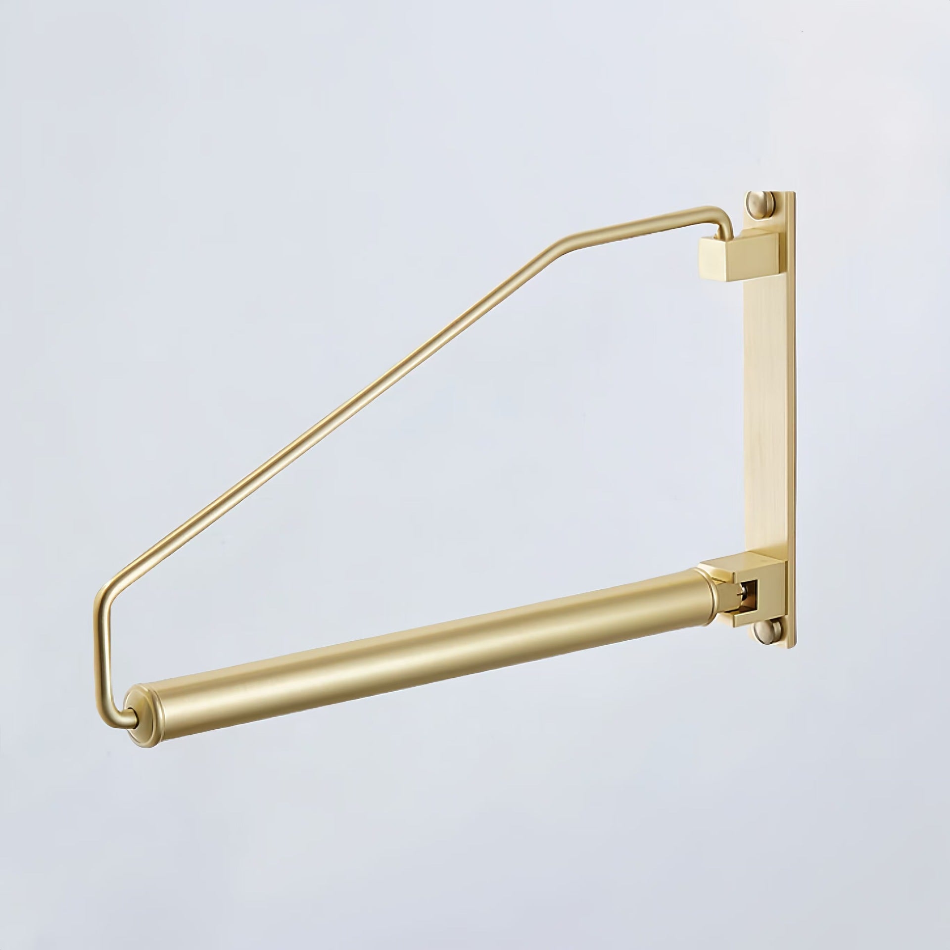 Foldable, Rotating Brushed Brass Invisible Clothes Drying Rack