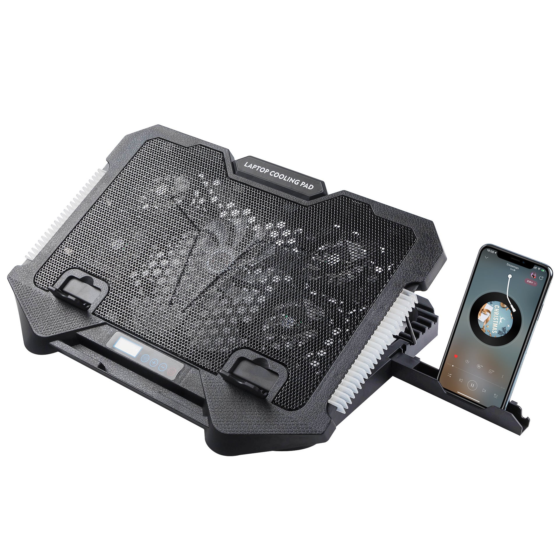 Laptop Cooling Pad, Air-Cooled, Variable-Speed, RGB Backlit Laptop Cooler