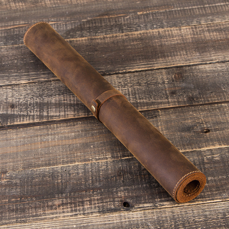 Laptop Desk Pad Crazy Horse Leather Retro